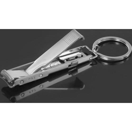 EDC Ultra-thin Foldable Hand Toe Nail Clippers Cutter Trimmer Stainless Keychain Wholesale Quality