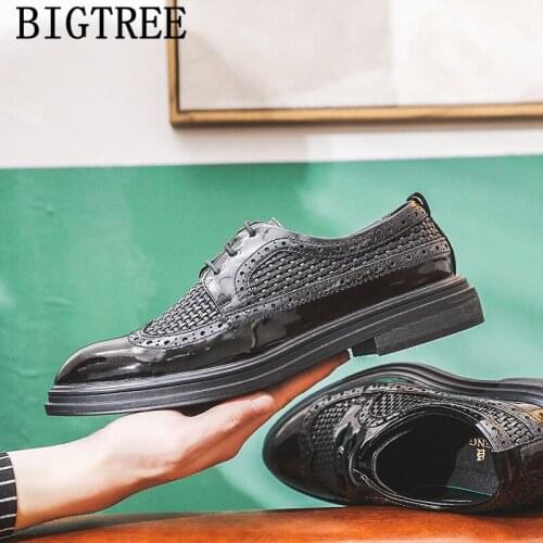 Elegant Shoes For Men Italian Shoes For Mens Dress Shoes Evening Dress Brogue Shoes Men Formal Patent Leather Wedding Dress 2020