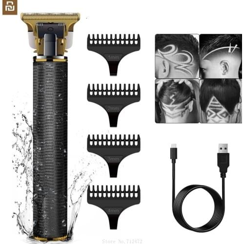 Xiaomi Retro Oil Head Carving Scissors Hair Trimmer USB Hair Clipper Electric Fader for Household Hair Salon
