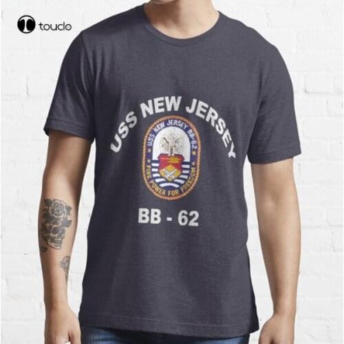 Uss New Jersey (Bb-62) Crest For Dark Colors T-Shirt Tee Shirt