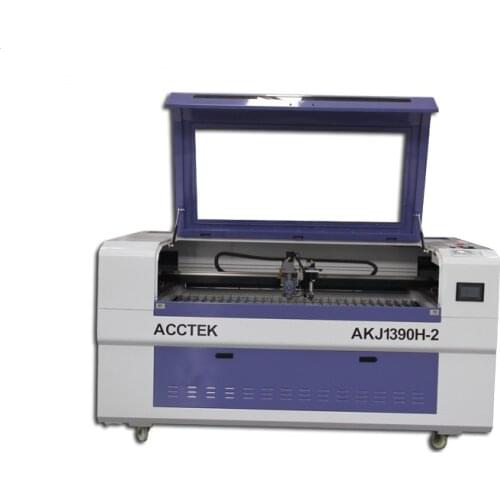 China Jinan AccTek high rigidity energy saving incising wood acrylic water cooling laser machine AKJ1390