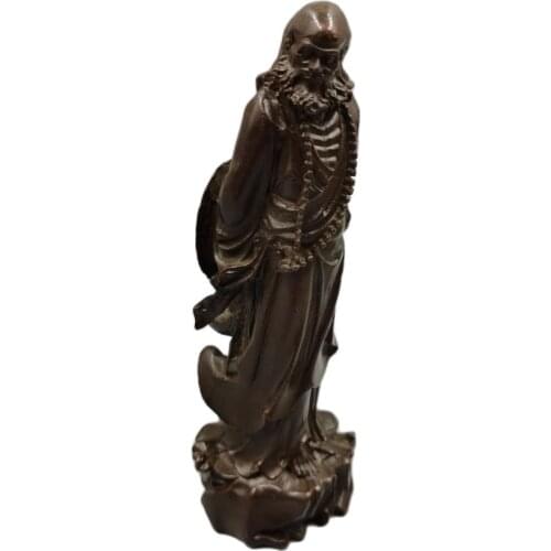 Chinese old Bronze statue of Pure copper Brass Bodhidharma