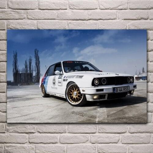 Cool rally sports car tuning supercar living Room home wall art decor wood frame fabric posters prints KE011