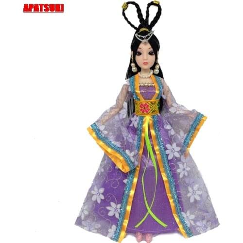 1PC Costume Party Dress Doll Clothes For Barbie Dolls Girl Floral Skirt Dresses For 1:6 Doll Clothes Accessories Kid Toy Purple