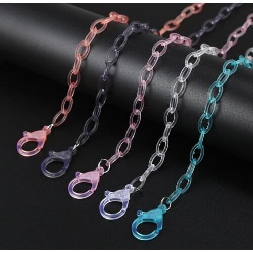 Fashion Sunglasses Womens Acrylic Glasses Headphone Chain Eyeglass 2021 New Anti-Lost Lace Lanyard Neck Chain Hang Mask Strap
