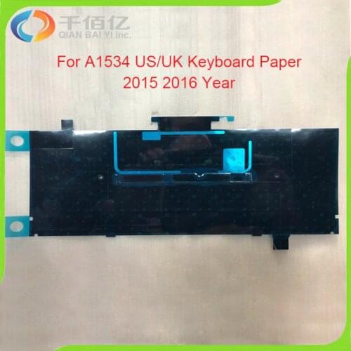 New US/UK Black Cover Foil Paper Shield Backlit A1534 Keyboard Backlight For MacBook Pro 12" Retina A1534 2015 2016 Year