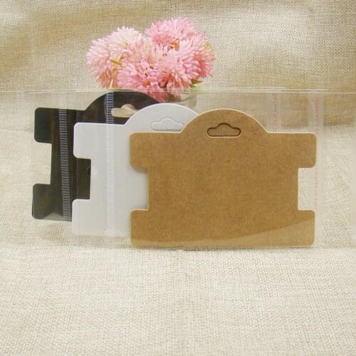 Hair Band Clip Card1LOT =100 Jewelry Display Card Custom Logo Will Cost Extra Kraft Hair Band Chock Card