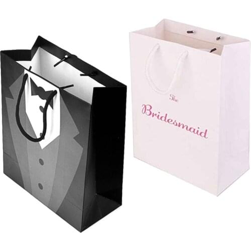 Bridesmaid Groomsmen Gift Bags for Wedding Bridal shower Bachelorette hen Party Team Bride tribe Groom decoration favor supplies