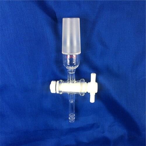 Straight Glass Vaccum Adapter with Hose Connection,Lab Stopcock 24/40