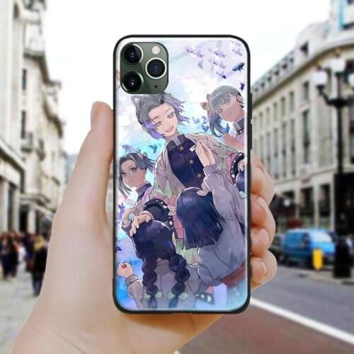 Shinobu Kimetsu no Yaiba manga Soft Silicone Glass Phone Case Cover Shell For iPhone SE 6 6s 7 8 Plus X XR XS 11 12 Mini Pro Max