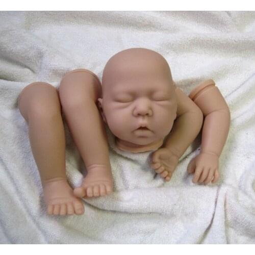 Reborn Doll Accessories Closed Eyes Silicone Reborn Baby Doll Kits Suit for 20 Inch Reborn Kits for DIY Reborn Doll Kits