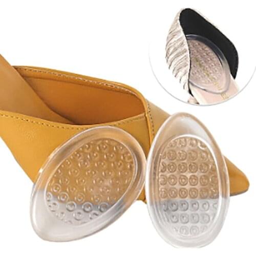 1Pair Silicone Heel Pads Women Shoe Pad Plantar Invisible Support Cushion Insole High Heel Universal Gel Insert Pain Relief