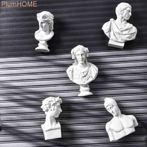 8cm Nordic Style Greek Mythology Statue Plaster Portrait Miniature Portrait Painting Practice Craft Sculpture Plaster Bust
