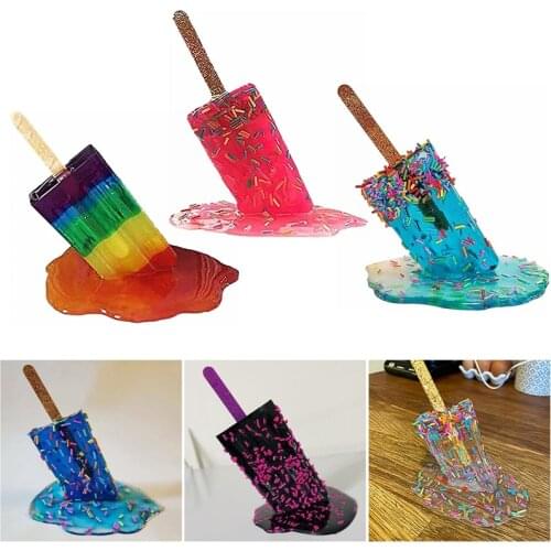 Popsicle melted resin ornaments crafts summer cool home decoration