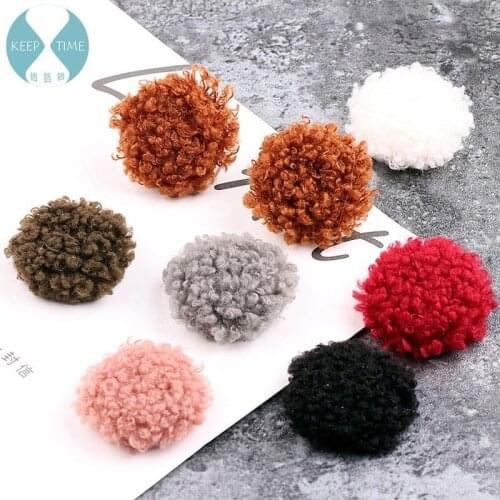 Ritoule DIY handmade jewelry accessories and a lamb wool round earrings earrings pendant earrings material piece buckle Pendant