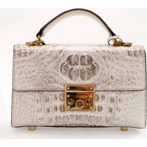 Ourui true crocodile female package portable Little bread Genuine leather Single shoulder bag Women handbag