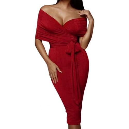 Women Sexy Summer Skirt Top Two Piece Dress Set Off Shoulder Backless Outfit Midi Skirt Wrap Bandage High Waist Top Suit