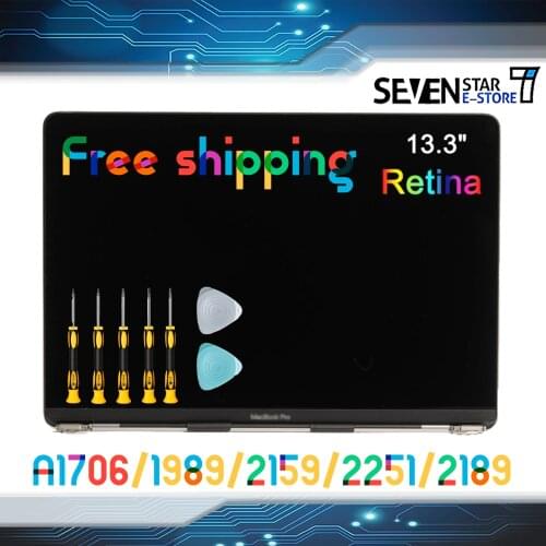 GOUZI NEW LCD Screen Display For MacBook Pro Air 13'' A1706 A1708 A1989 LCD Assembly 2018 2019 2020 Glass Panle Replacement