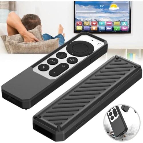 2021 Silicone Remote Control Case Cover For 2021 Apple TV 4K Remote Control Accessories Non-Slip All-Inclusive Protective Shell