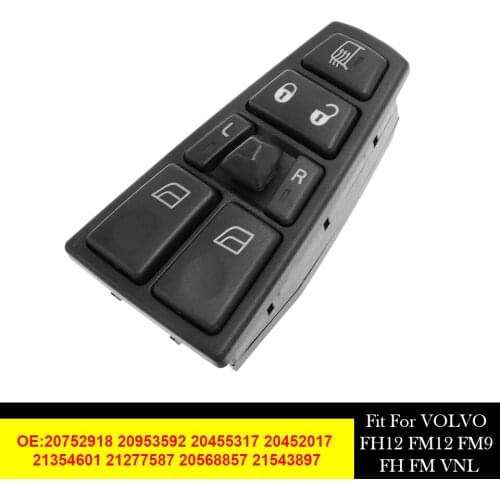 20752918 20953592 Electric Window Switch For Volvo FH12 FM12 FM9 FH FM VNL 20455317 20452017 21354601 21277587 20568857 21543897