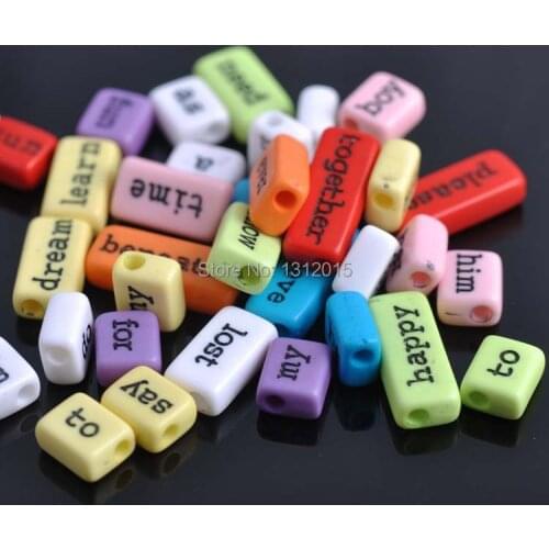 Mixed with letter/word Acrylic Spacer Beads For kid Jewelry Making about 50pcs/lot 12-18mm 0119-5