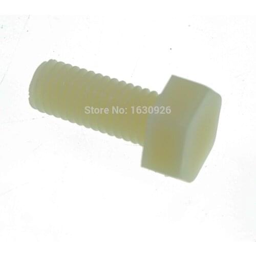 Free shipping 50 pieces Metric Thread M8x45mm Full Nylon Outside Hex Screw Plastic bolts