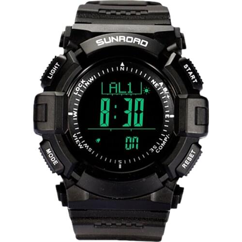 Sunroad Sports Men Altimeter Watch Altimeter Barometer Compass Watch Stopwatch Men Digital Wristwatch Fr823B
