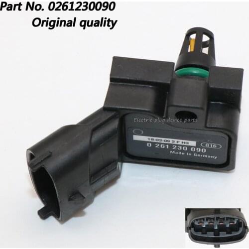 OEM 0261230090 Boost Intake Manifold Pressure Sensor MAP for Volvo C70 S40 S60 S80 V50 V70 XC70 XC90 8677288 1367813