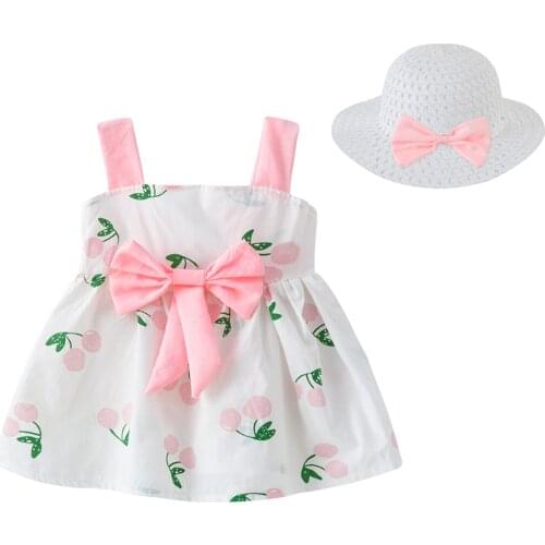 Toddler Baby Kids Girls Summer Sleeveless Fashion Fruit Heart Summer Princess Dress Baby Girl Clothes Vestidos De Verano