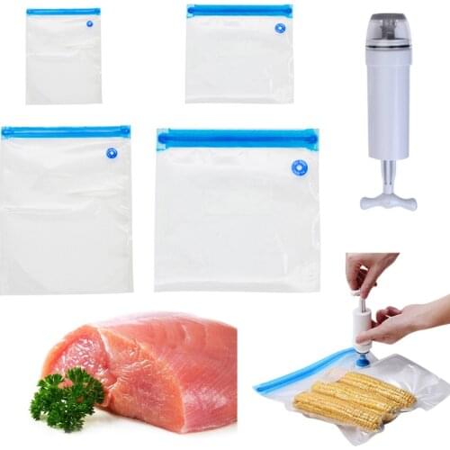 Food Vacuum Compression Bag Air Compression Bag Transparent Sealed Storage Bag Reusable Freezing Bag