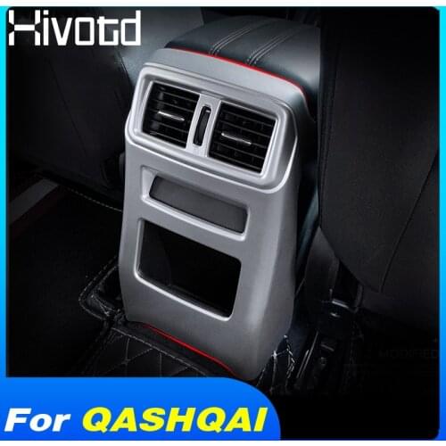 Hivotd For Nissan qashqai j11 Dualis 2019 Car Armrest Trim Cover Seat Rear Air Conditioning Outlet Vent Frame Accessories Parts