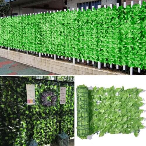 Artificial Faux Ivy Leaf Hedge Panel Roll Garden Fence Privacy Screen UV Protection Home Backyard Wall Decoration