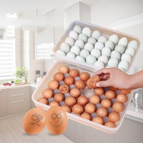 34 Grid Egg Storage Box Egg Tray Containers Food Container Eggs Refrigerator Organizer Storage Box Crisper