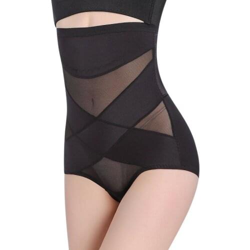 Women High Waist Shaper Panties Female Waist Support Ladies Body Slimming Shapewear Panties Butt Lifter 4 Colors