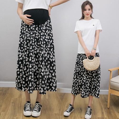 6023# Maternity Clothes Summer Loose Casual Maternity Skirt For Pregnant Women Elastic Waist Pregnancy Skirt