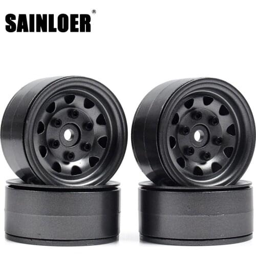 SAINLOER 4Pcs/lot Metal 1.9Inch Beadlock Wheel Rim Hub for 1/10 RC Crawler Car Axial SCX10 D90 D110 Traxxas TRX4 RC4Wd