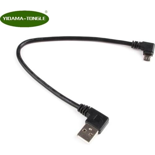 Micro USB to USB 2.0 Adapter Connector Converter Right Angle USB 2.0 Male to 90 Degree Left Angle Micro USB 5Pin Male Cable Cord