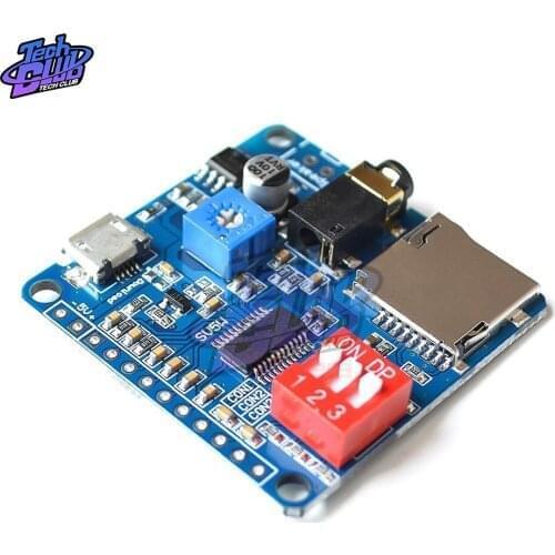 Voice Playback Module MP3 Music Player UART I/O Trigger Amplifier Class D 5W SD/TF Card For Arduino 64MBit 8M Storage