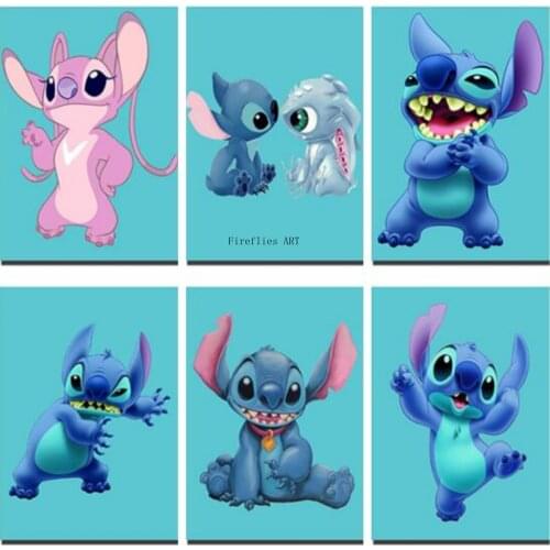 Disney DIY Mickey Diamond Painting Cartoon Stitch Drill Cross Stitch Kits Handmade Diamond Embroidery Child Home Decoration