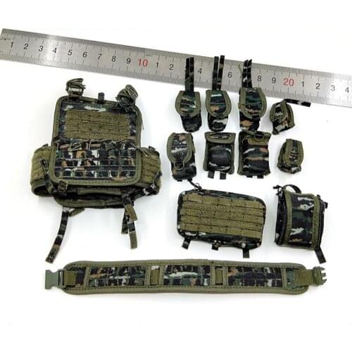 FLAGSET FS73026 1/6 Chinese Special Forces Falcon Commando Chest Bag Full For Action Figure DIY Accessoreis