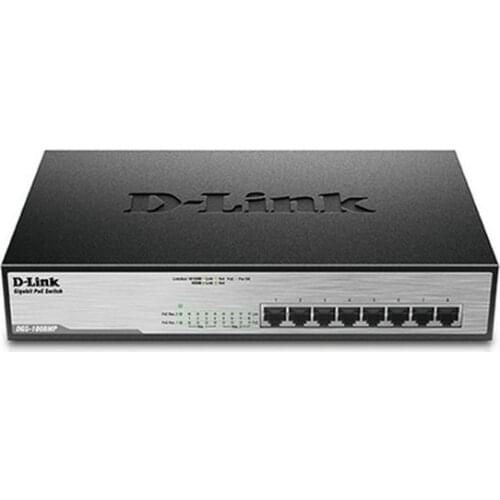Desktop Switch D-Link DGS-1008MP 16 Gbps LAN 140W Black