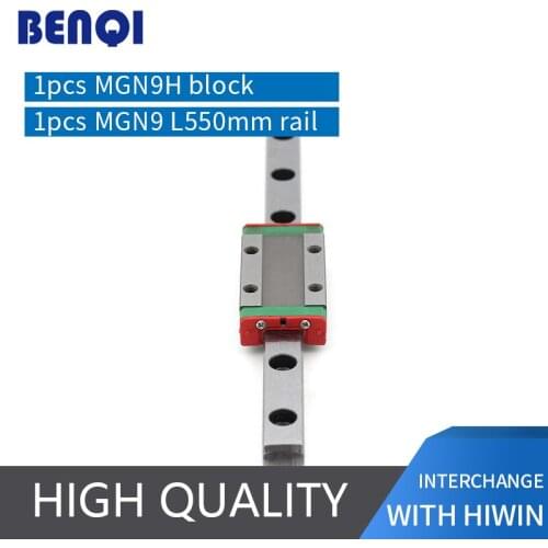 Low price 3d printer linear rail MGN9-L550mm + linear block MGN9H linear guide way manufacturer shanghai BENQI