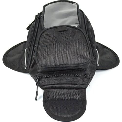 NEW Black Motorcycle Fuel Tank Bag Motorbike Tank Bag Reflective Tape Motorcycle Bag Oxford Waterproof Cycling Bag Magnet Pack