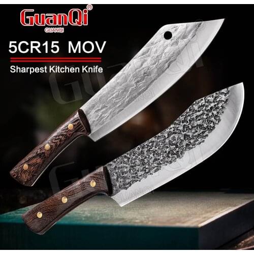 High Carbon Steel Butcher Knife Kitchen Cutting Slicing Meat Cleaver Cooking Knives Slaughter Knife Handmade Boning Knife Sharp