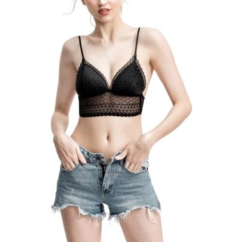 Backless Strapless Bra Push Up Plus Size Women Bralette Wire Free Lace Thin Lingerie Brassiere Low Back Women Underwear