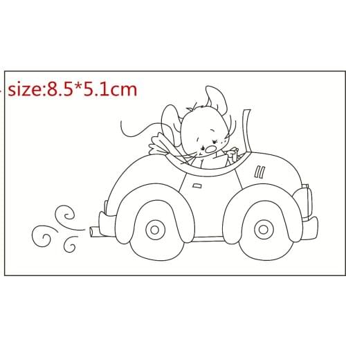 Drive Mouse Transparent Silicone Rubber Stamp And Metal Die Sheet Cling Scrapbooking DIY Cute Pattern Photo Album Stamp