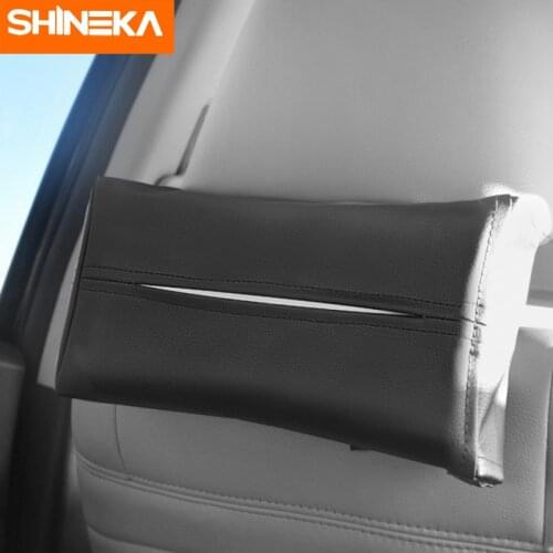 SHINEKA Car Hanging Paper Napkin Tissue Box Cover Holder Portable Paper Box for Jeep Wrangler Gladiator TJ JK JT JL 2018