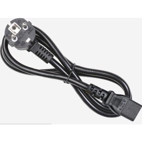 EU Power Cable Cord Lead 3-Prong Pure Copper Plug-in AC Socket Electrical Computer Power Cord Random Color