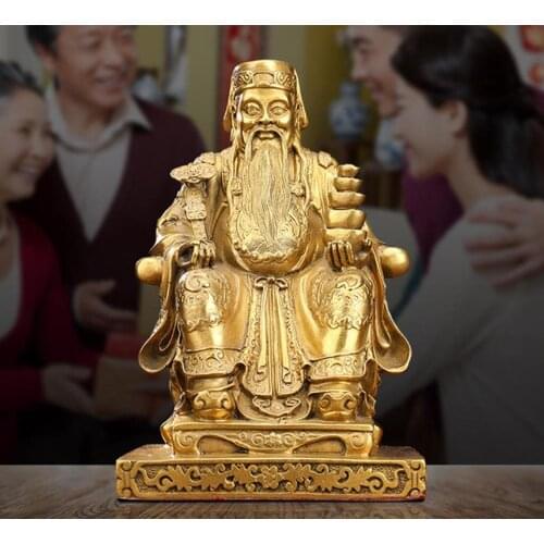 Pure bronze land Lord decoration bronze Lord Buddha Statue of God Ford zheng family worship wealth
