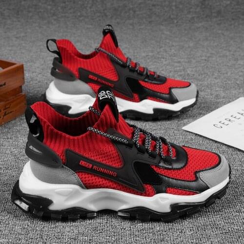 High Elastic Men Sock Sneakers Breathable Male Running Shoes Non-Slip Super Light Outdoor Jogging Zapatillas De Hombre Size EU46